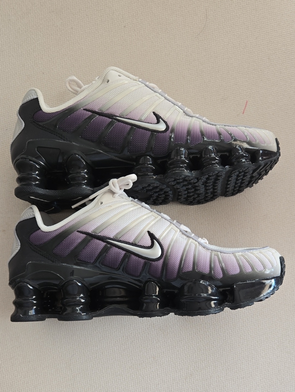 Nike Shox TL White to Purple Gradient with Black Sole Size 8.5W/7M/UK6/EU40 NEW